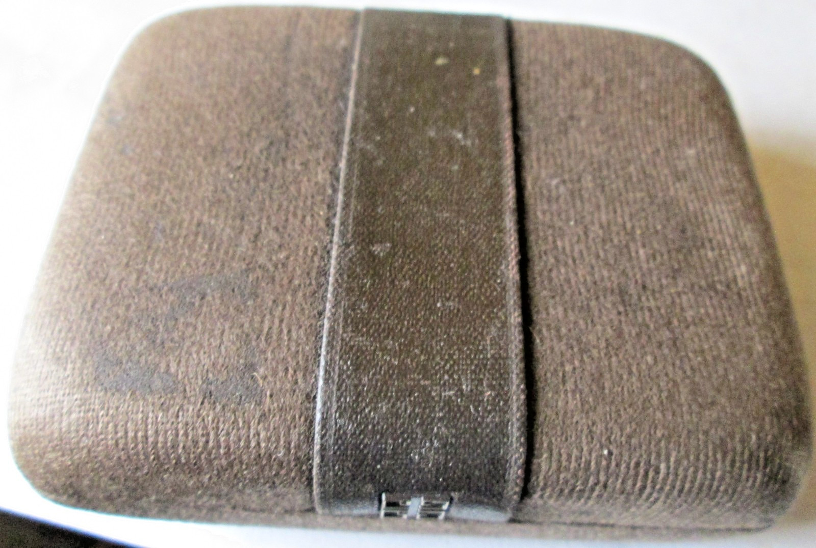 VINTAGE GIVENCHY GOLD & SILVER COLOR PLATED BRASS TIE CLIP, ORIGINAL CASE, USED