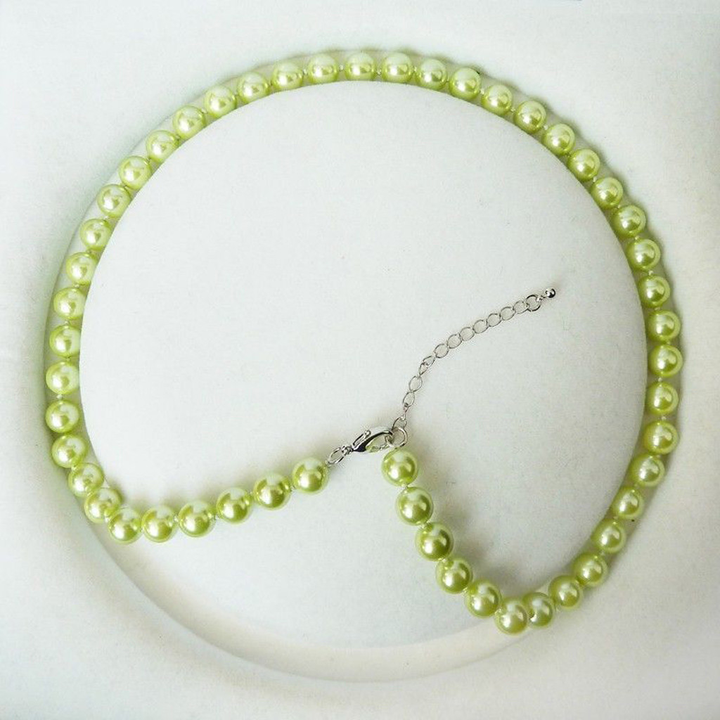 Fashion Natural 8mm Akoya Cultured Shell Pearl Necklace 18″ (10 Colors)