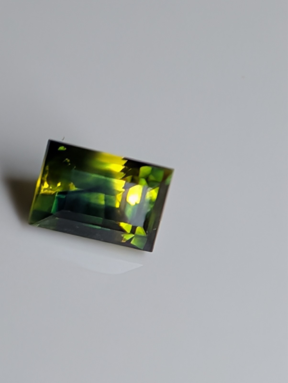 USA seller .63 IF Parti Sapphire faceted gemstone