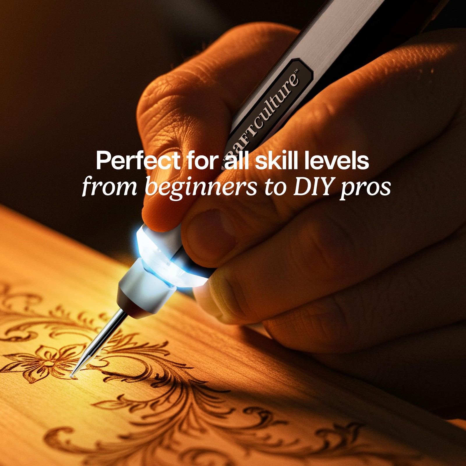 EtchMate Engraving Pen for Metal, Wood, Glass, Plastic & All Materials Silver