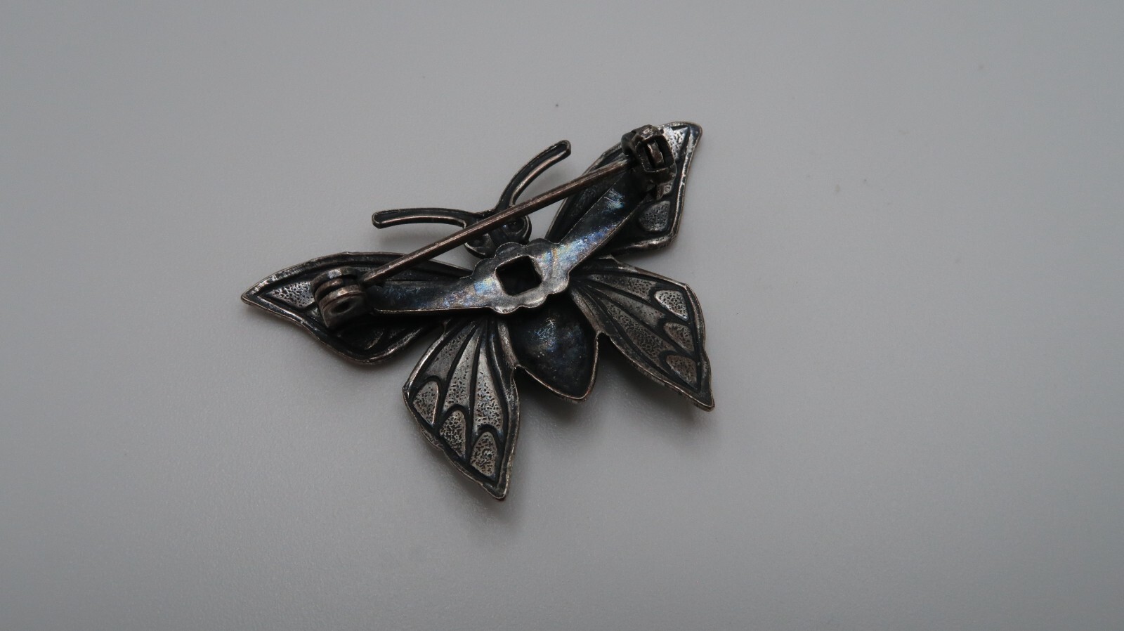 Vintage Silver Butterfly Brooch Pin 3.6cm BB12