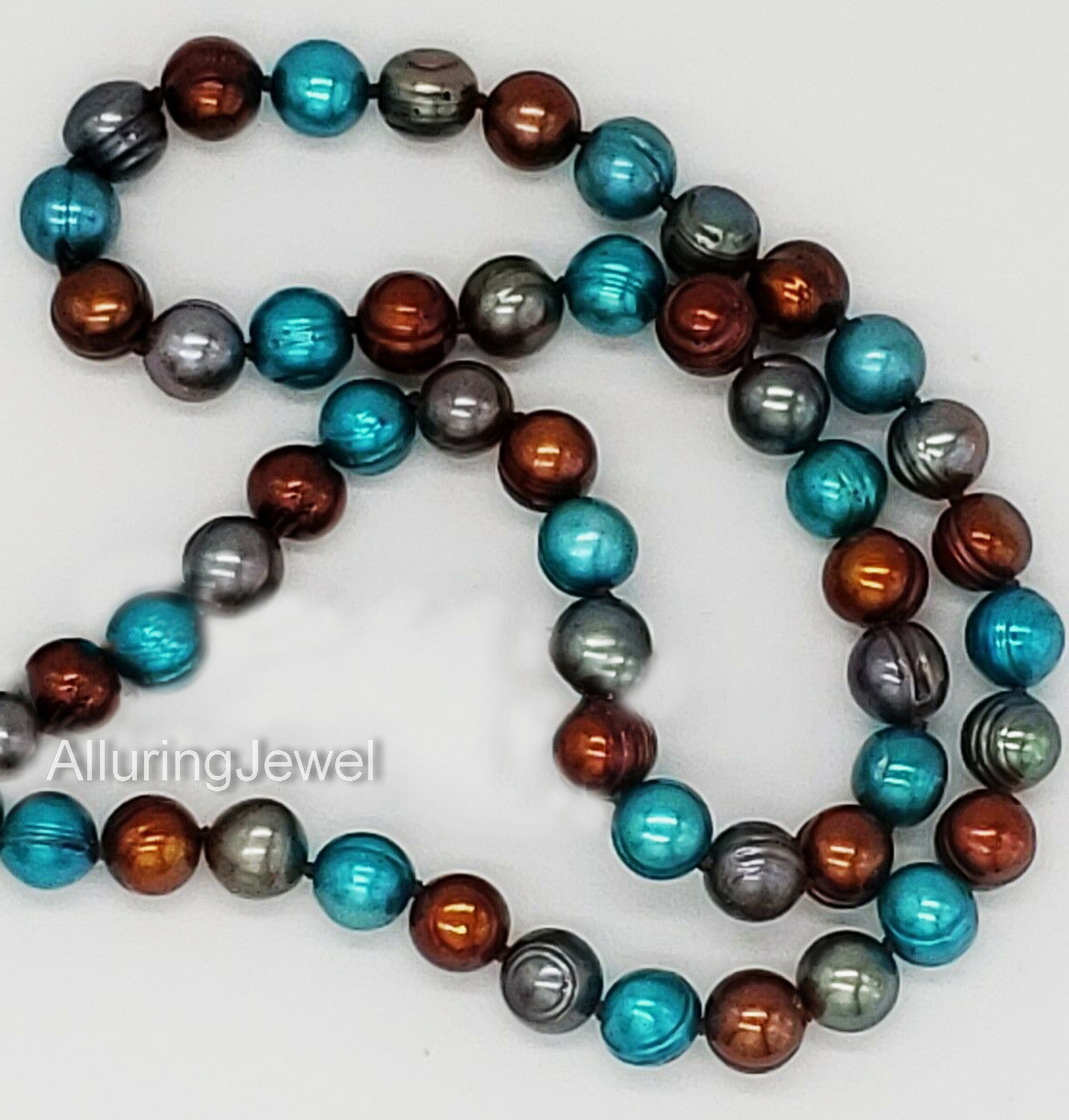 HONORA 18″ or 54″ Gray teal freshwater potato PEARLS sterling silver NECKLACE