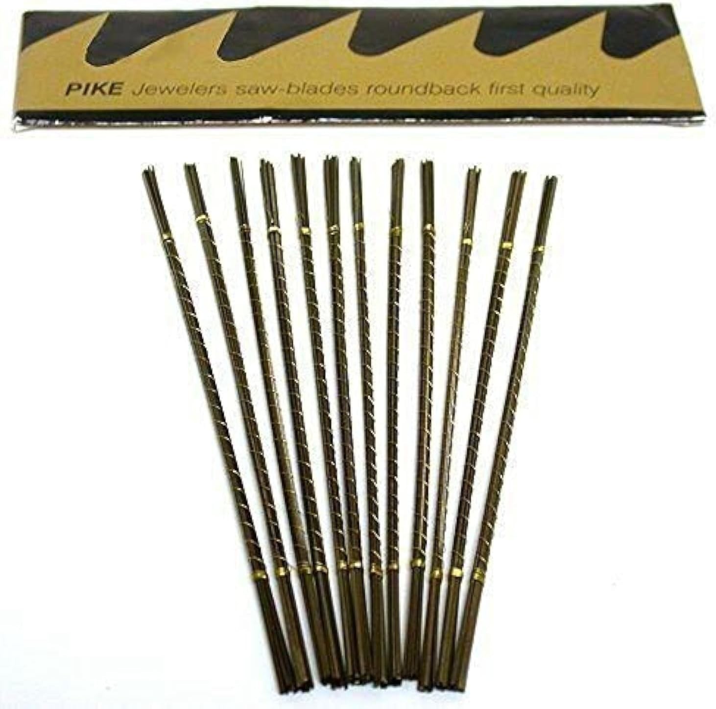 Swiss Jeweler’s Saw Blades 2/0 Brown Alloy Steel for Metal Cutting 144 Pack