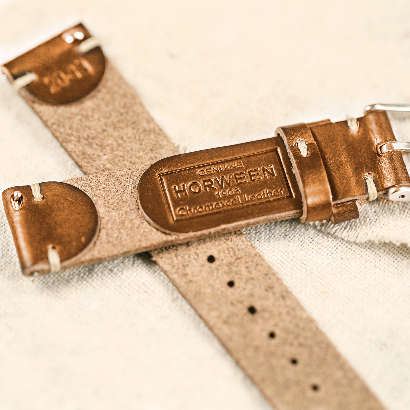 Horween Leather Watch Bands for Men 18 19 20 21 22mm Quick Release Strap