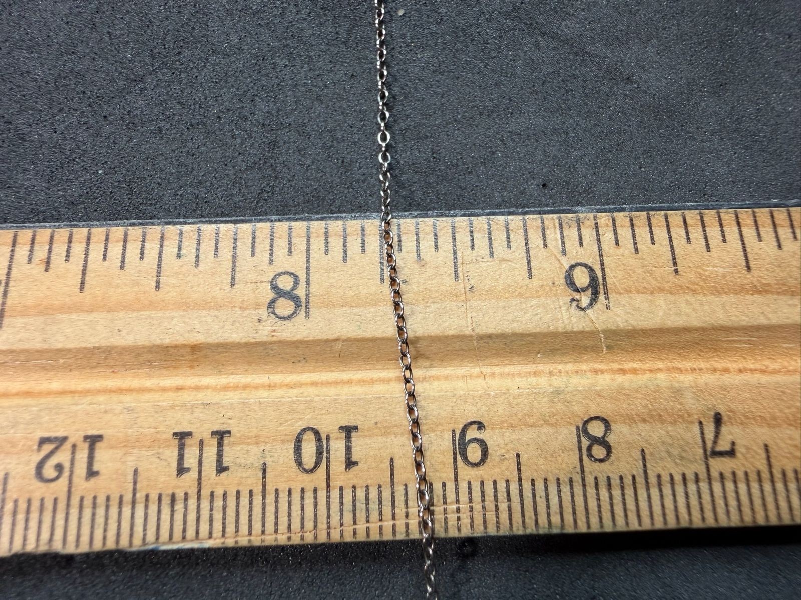 0.82g Vintage Sterling Silver 925 Cable Link Chain Necklace 16 in M