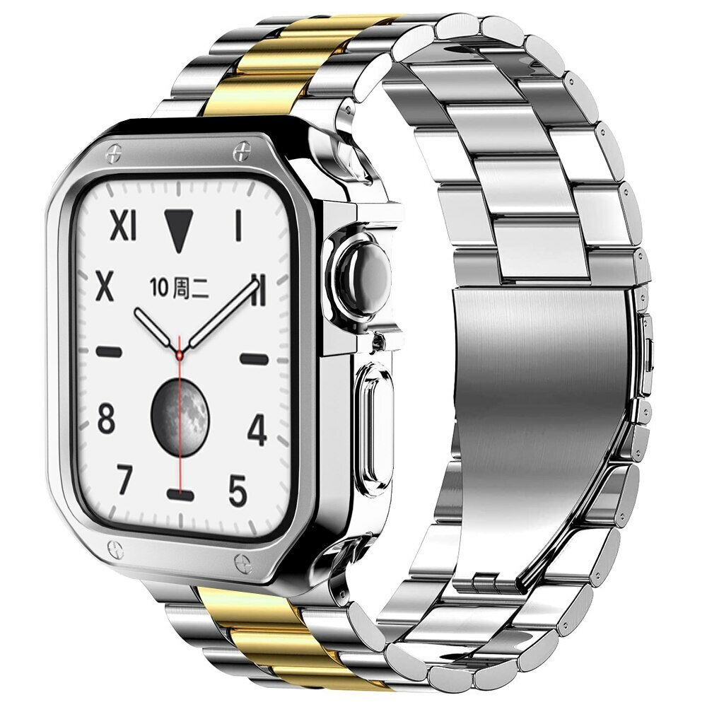 Metal Watch Band Strap With Soft Case For Apple Watch Series 6 5 4 SE(FREE TOOL)
