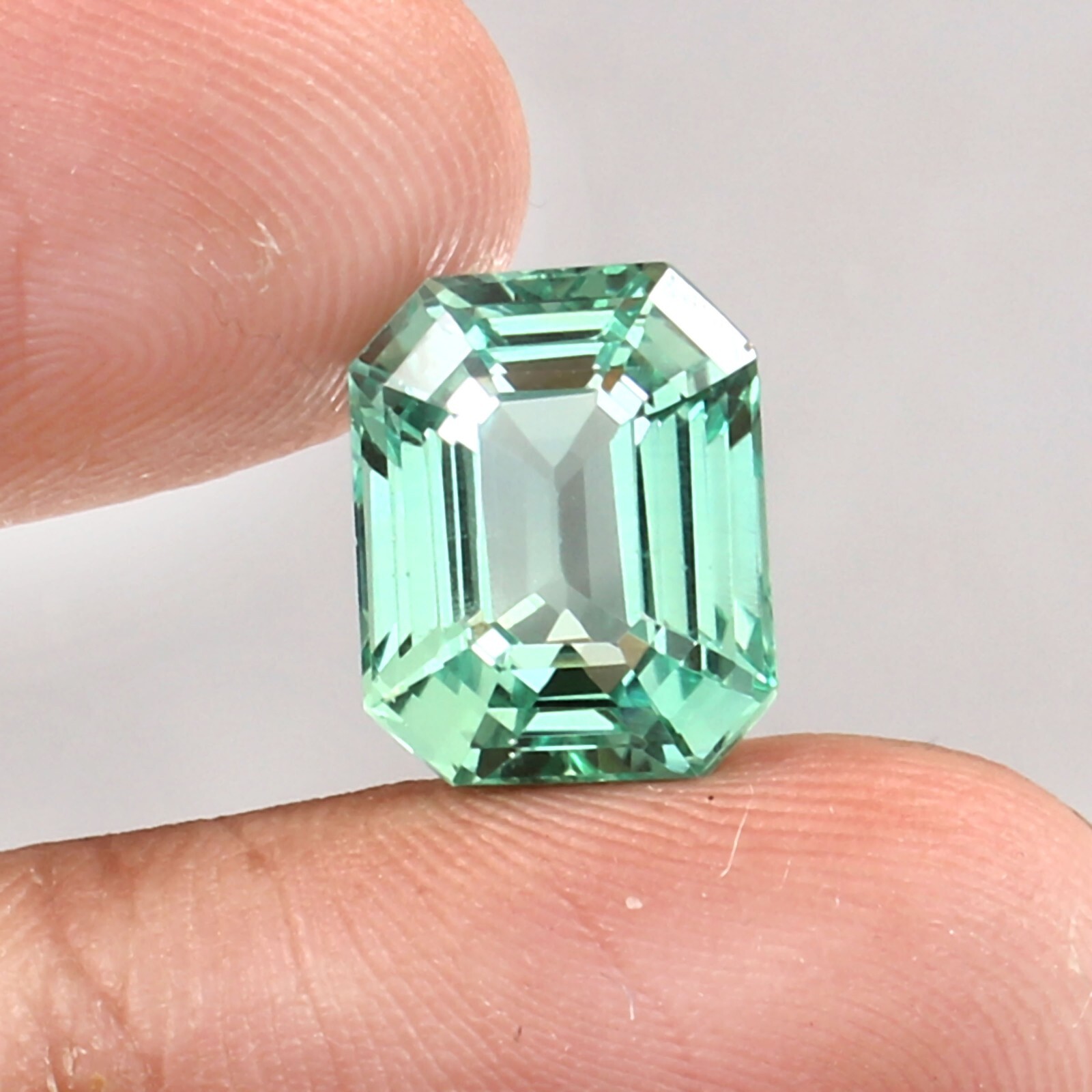 Natural Flawless Ceylon Green Parti Sapphire 8.80 Ct Loose Radiant Cut Gemstone