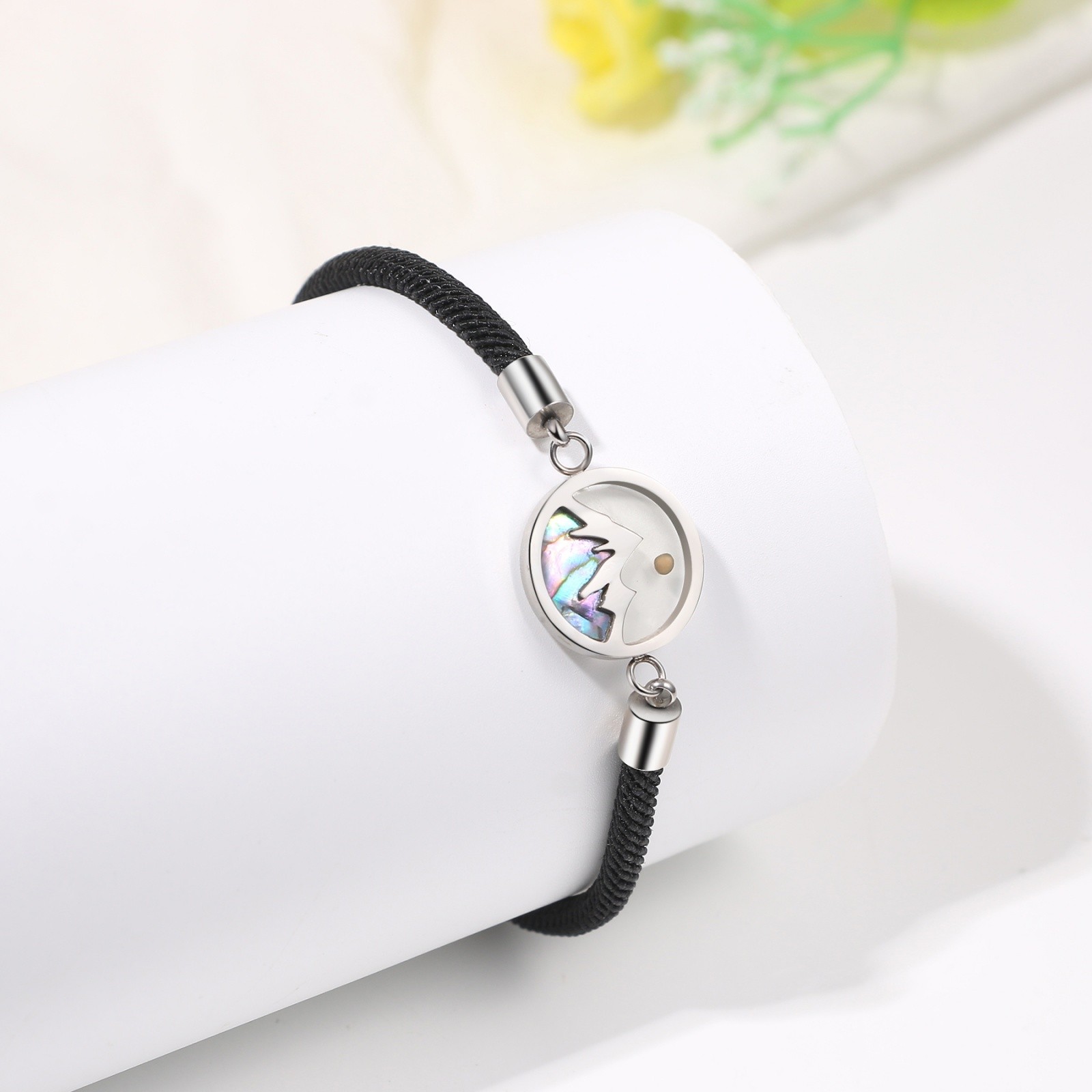 Women Mustard Seed Mountain Stainless Steel Bracelet Christian Religious Gift