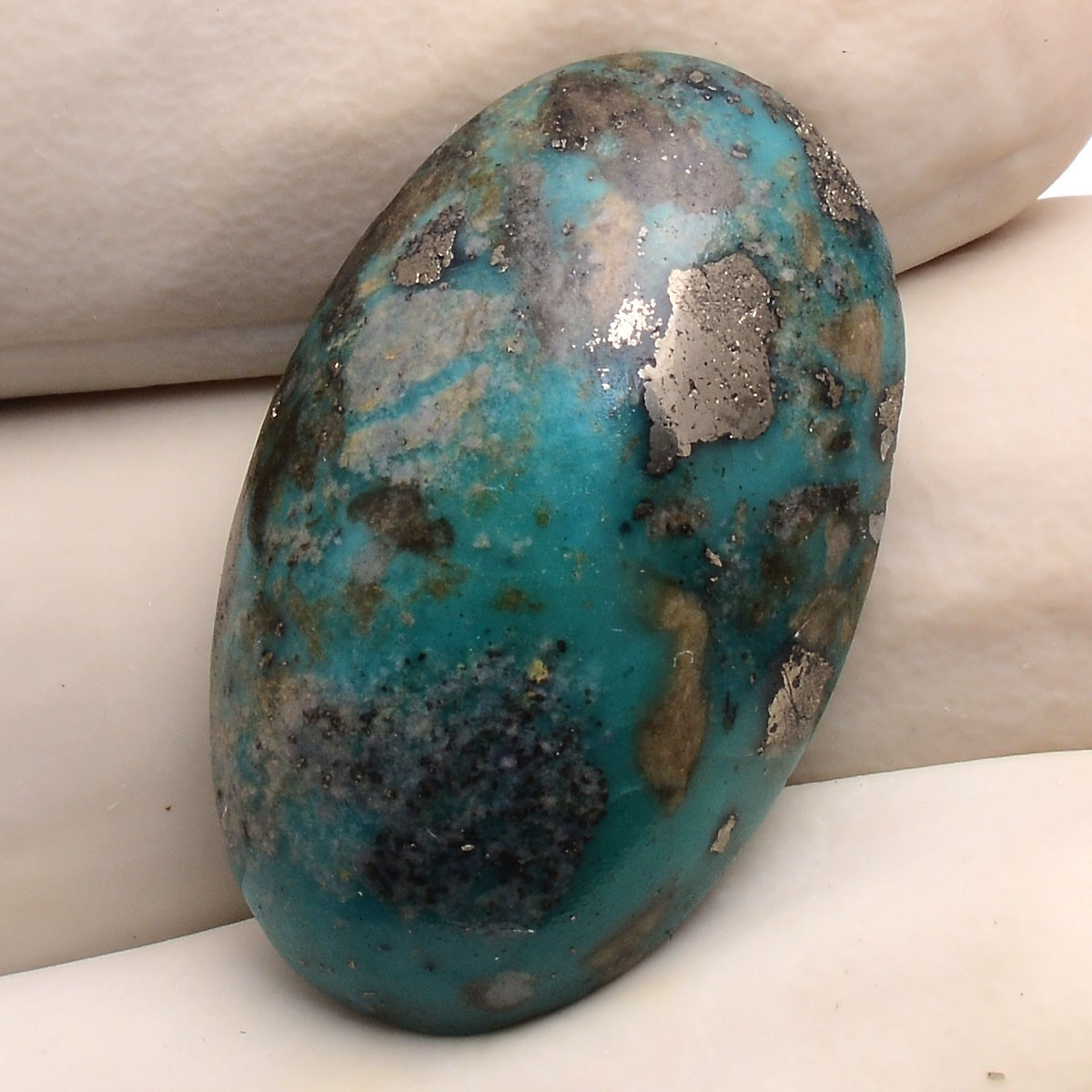 28.00 Cts Natural Persian Turquoise 26mmx16mm Oval Cabochon Untreated Gemstone