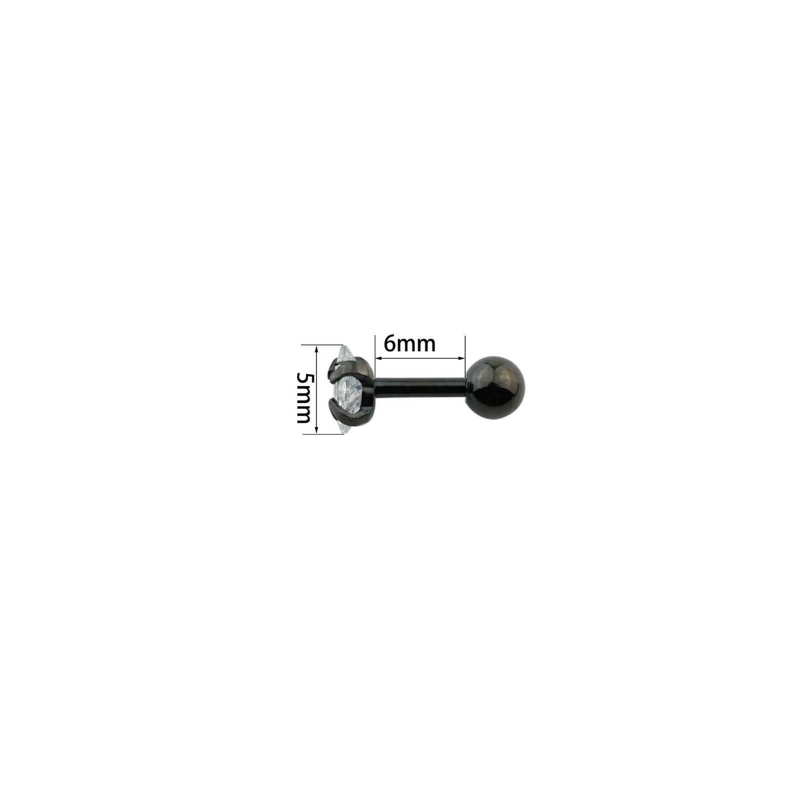 3mm-5mm Stainless Steel Square Clear Cubic Zirconia Men Women Ear Stud Earrings
