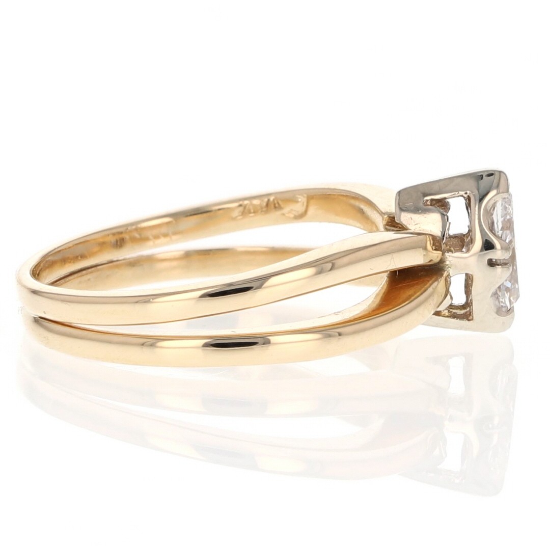 .31ct Marquise Cut Diamond Split Shank Engagement Ring 14k Yellow Gold Size 5