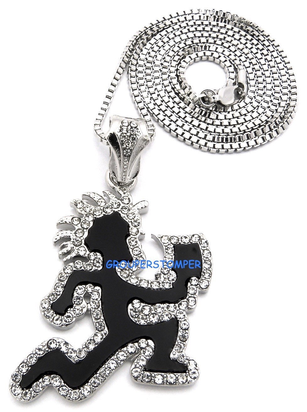 Juggalo Necklace New Pendant with 24 Inch Long Box Style Chain Insane