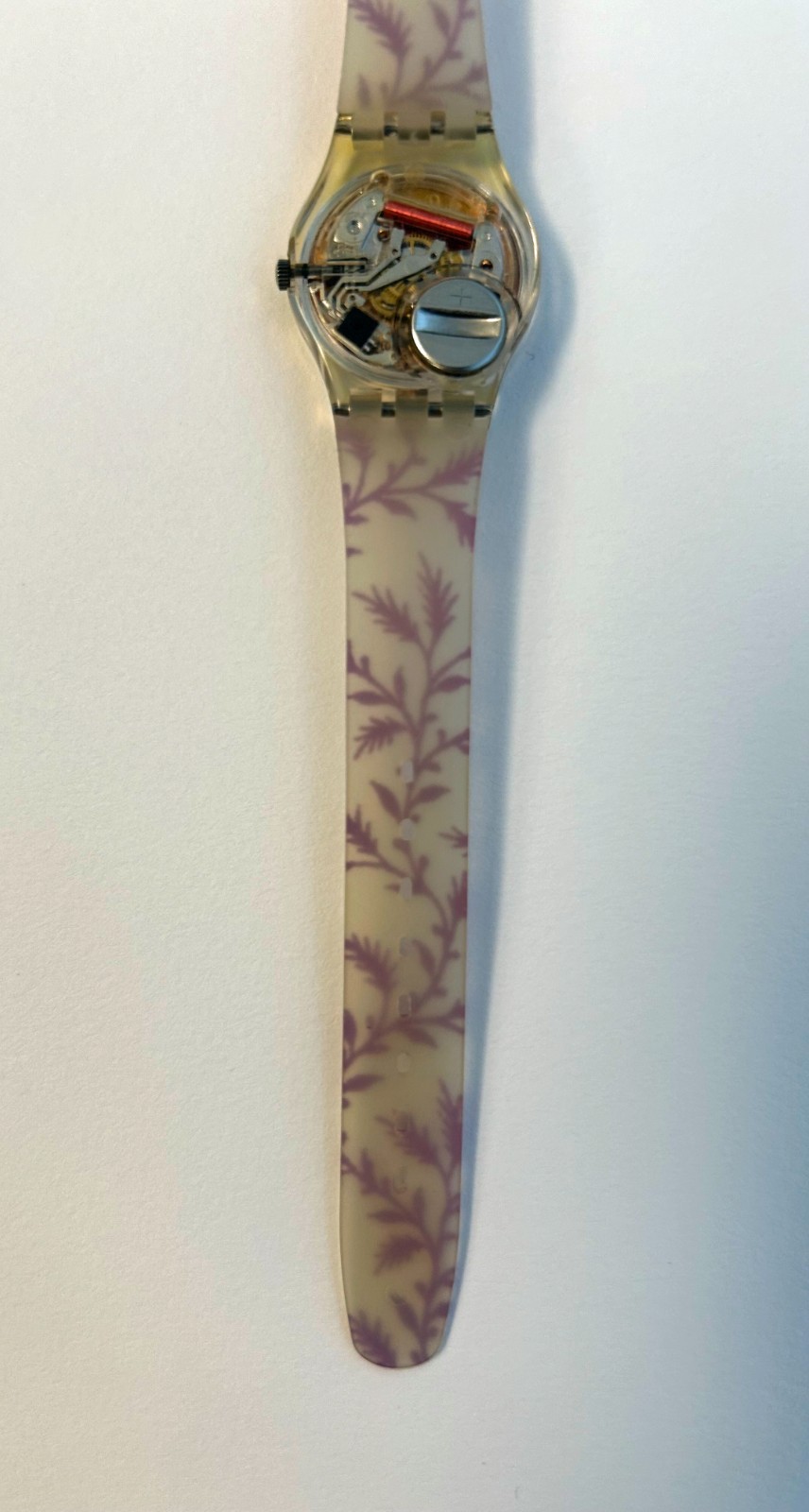 Vintage Swatch Watch in Dainty Floral Lavander