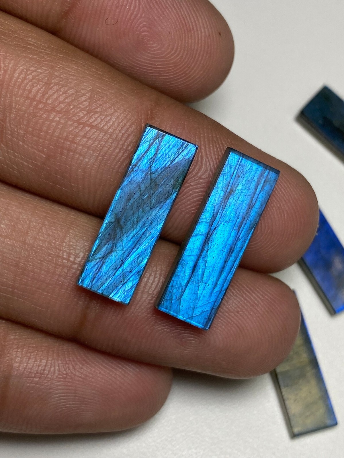 Natural Blue Labradorite Rectangle Step Cut 8x10mm to 12x16mm Loose Gemstone
