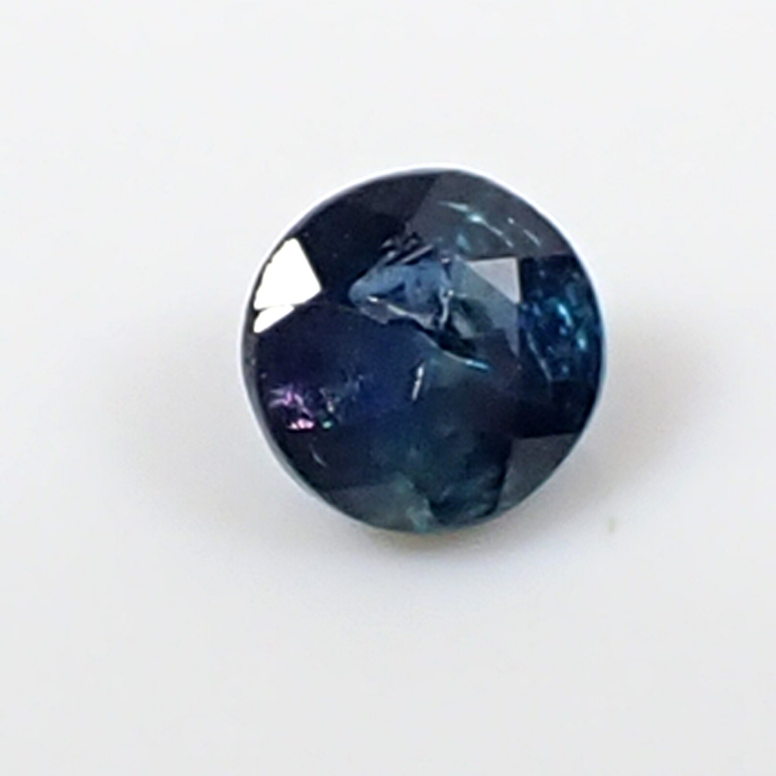 0.38 carat Round 4.10 mm Parti Blue Natural Australian Sapphire Gemstone