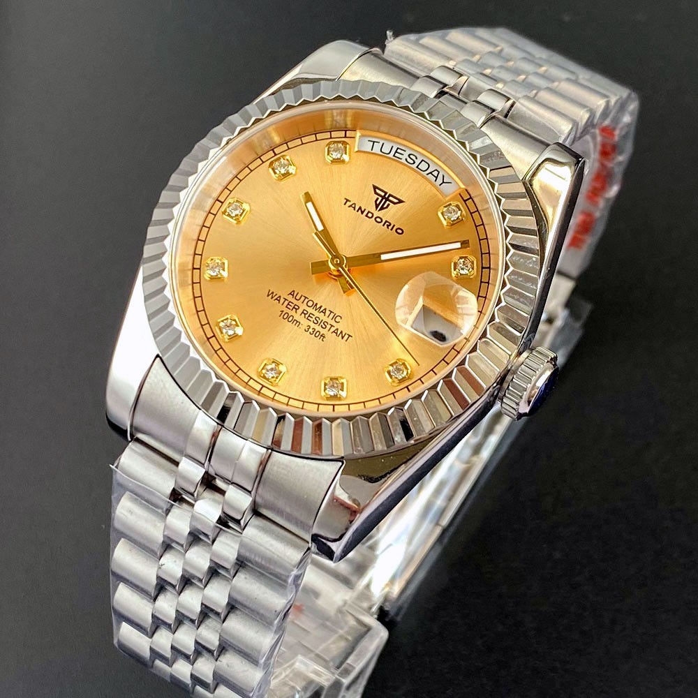 Tandorio 36mm/39mm Sapphire Glass Sunburst Dial 20ATM Japan NH36 Auto Men Watch
