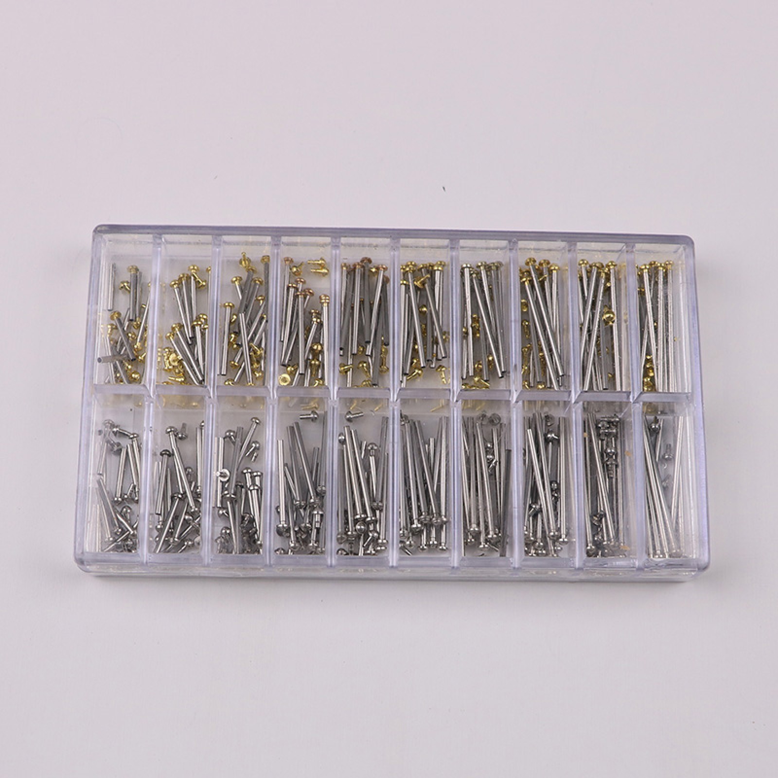 200pcs 1.3mm Diameter Watch Band Bracelet Spring Bar Lug Type Assortment 10-28mm