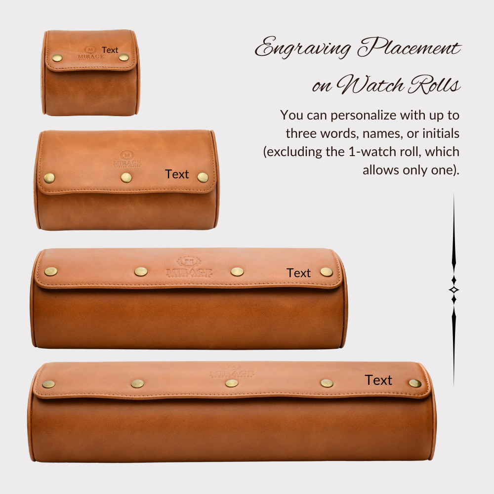 Leather Watch Travel Case for Men – Watch Rolls Full Grain Genuine Leather