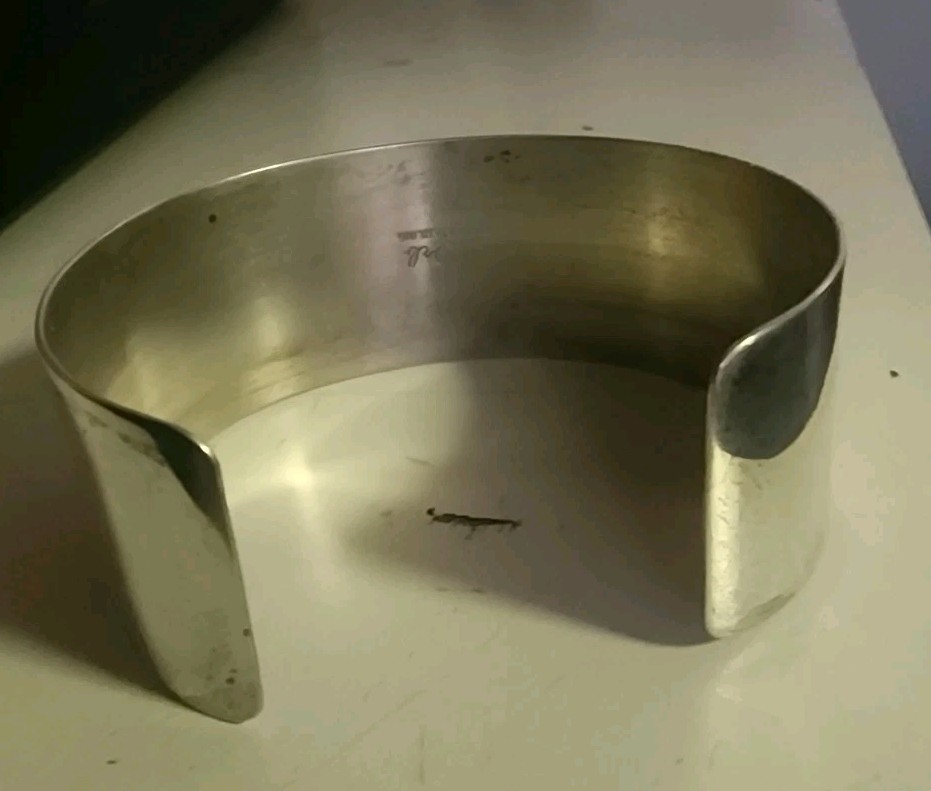 Sterling Silver ORB Cuff Bracelet Adjustable