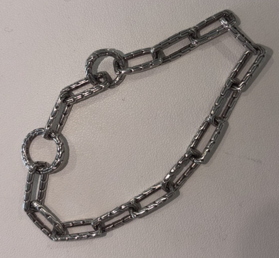 John Hardy amulet keyring bracelet silver size 7.25 (8in long)