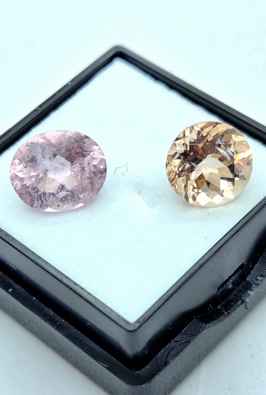 4.15tcw Morganite Gems From Brazil And Mozambique With Pink And Peach Colour.
