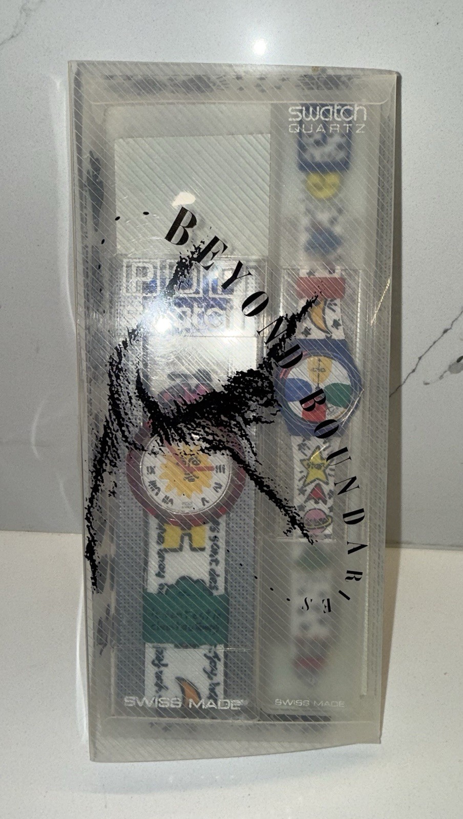 MINT Swatch Lmtd Spec PASSPORT 1993 (Space People + Enjoy It) Dual Set GN134PACK