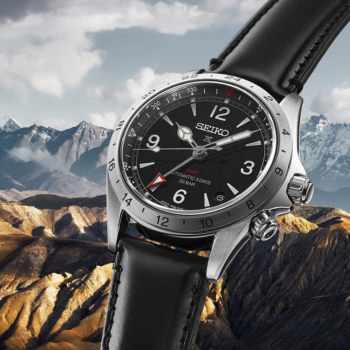 *BRAND NEW* Seiko Prospex Alpinist Mechanical GMT Black Dial Men’s Watch SPB379