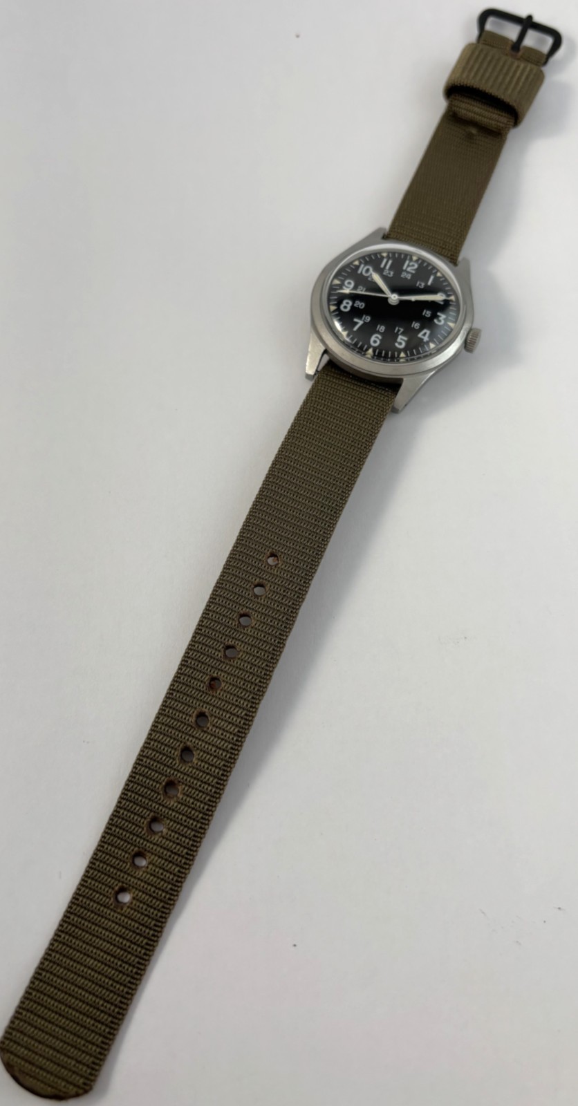Vintage Benrus Stainless Steel GG-W-113 US Military Mens Watch Vietnam Dec 1970