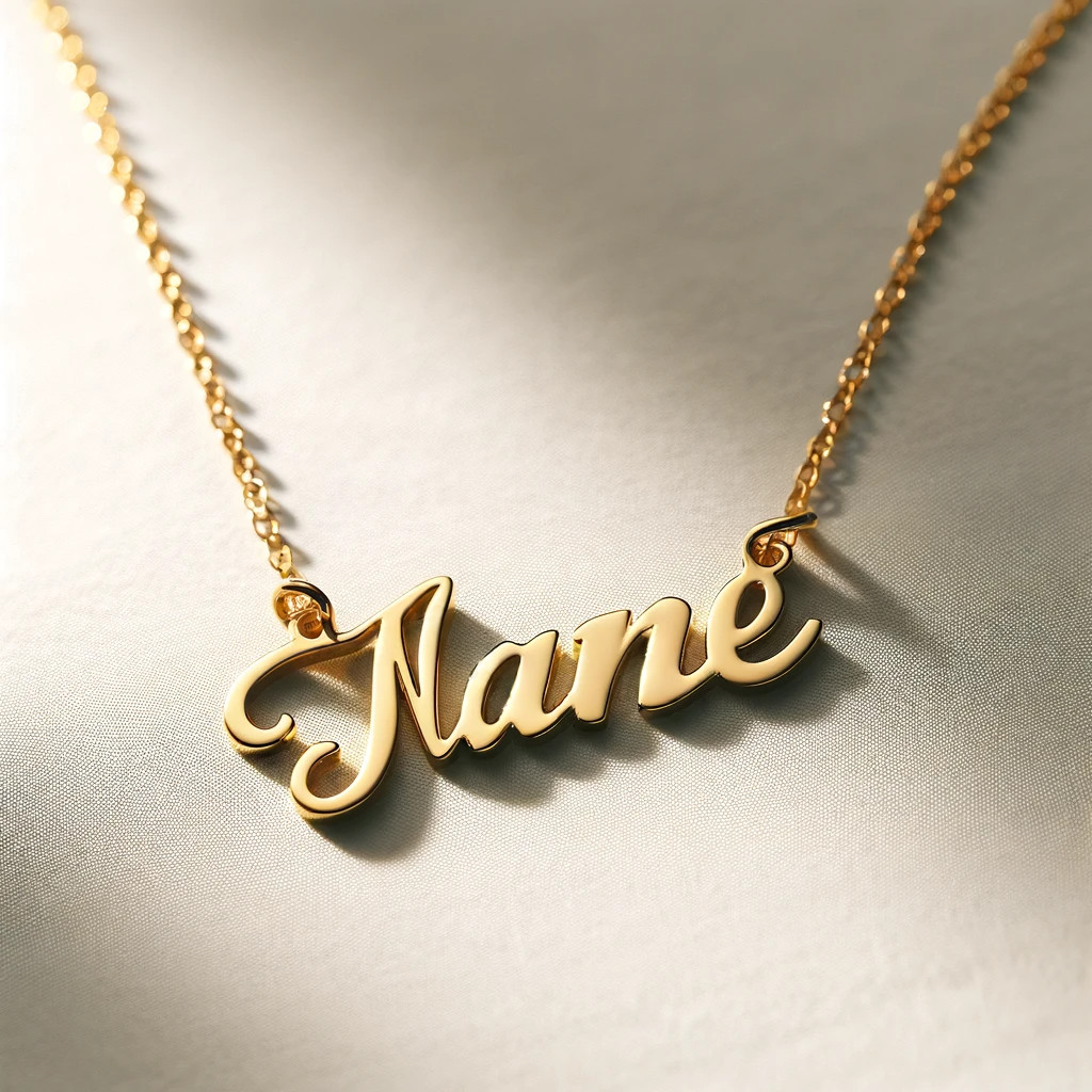 Jewelry Signature Name Necklace 18K Gold For Woman Mom Girl With Gift Bag Xmas