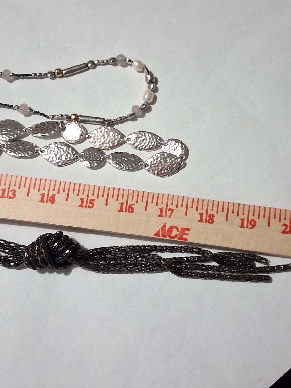 Lot Of 5 Black Silver/ Gold Tone Beaded Hammered Nine West Talbots Unbranded…