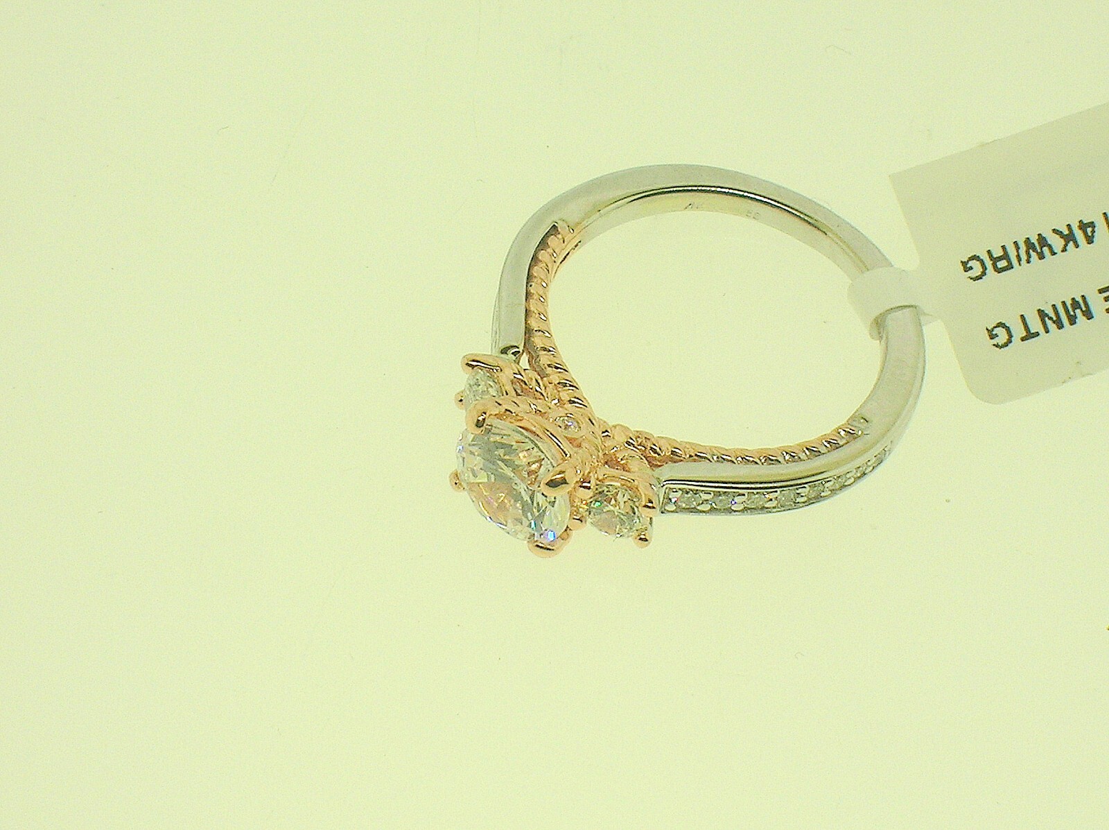 ART CARVED 14K WHITE/ROSE MOUNTING 0.38 CTW DIAMONDS – SIZE 5.5US – RETAIL$2,155