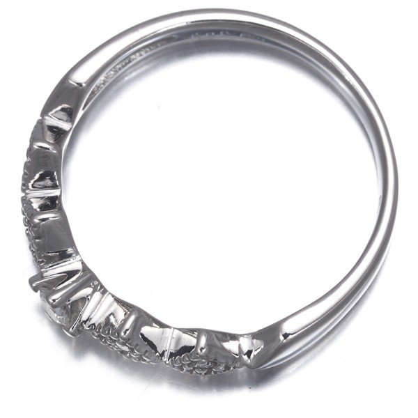 Auth MICHEL KLEIN Ring Diamond 0.09ct Milgrain US6 18K 750 White Gold