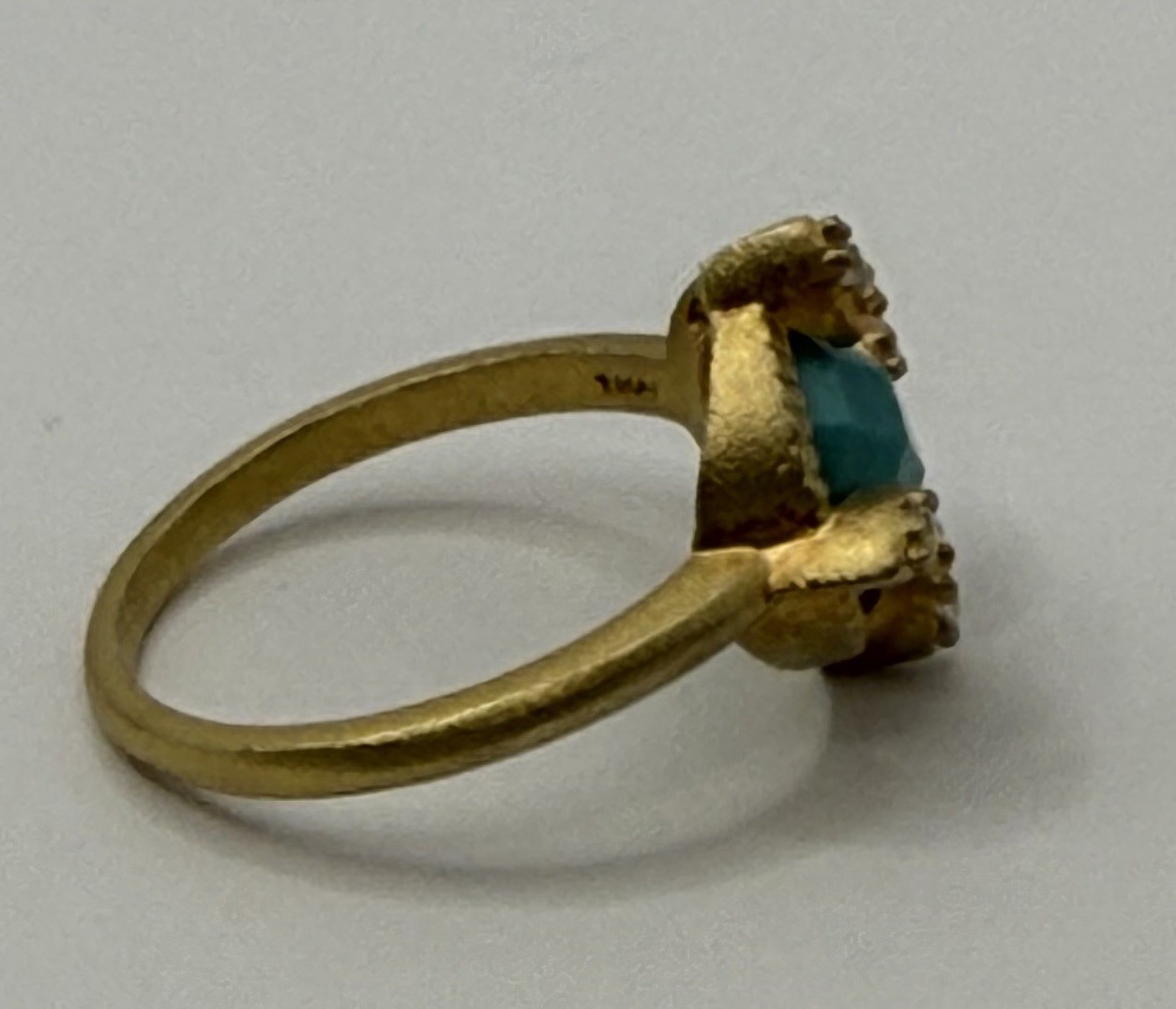 Freida Rothman Amazonian Allure Turquoise Single Stone Cocktail Ring Size 7
