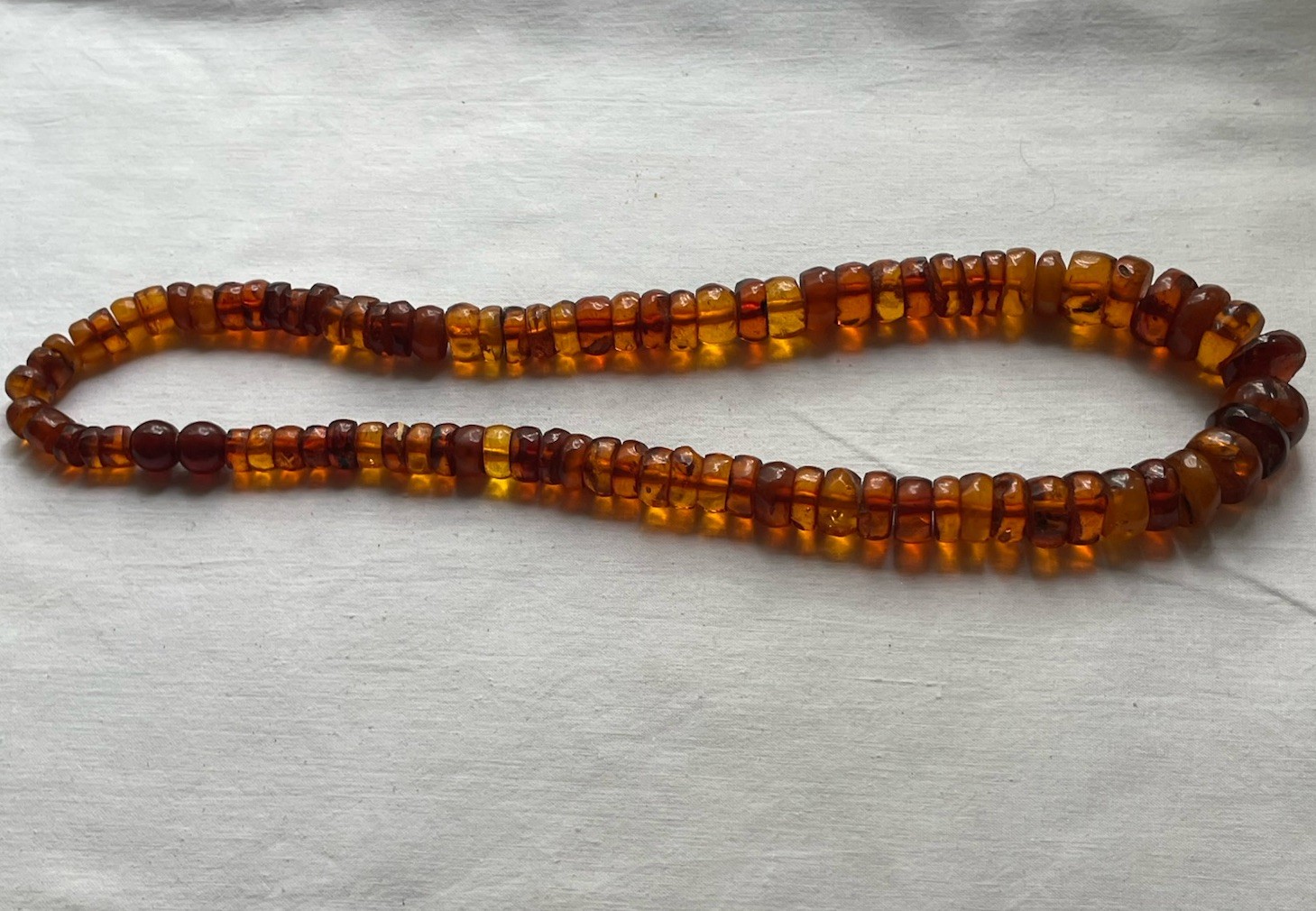 Genuine Ukrainian old amber necklace 19 century 103 grams BIG BEADS 10-20mm