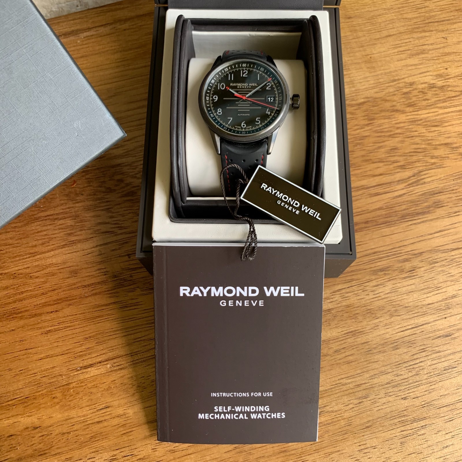 Raymond Weil Freelancer Pilot Automatic 42.5mm DLC Black Wristwatch w/ Box