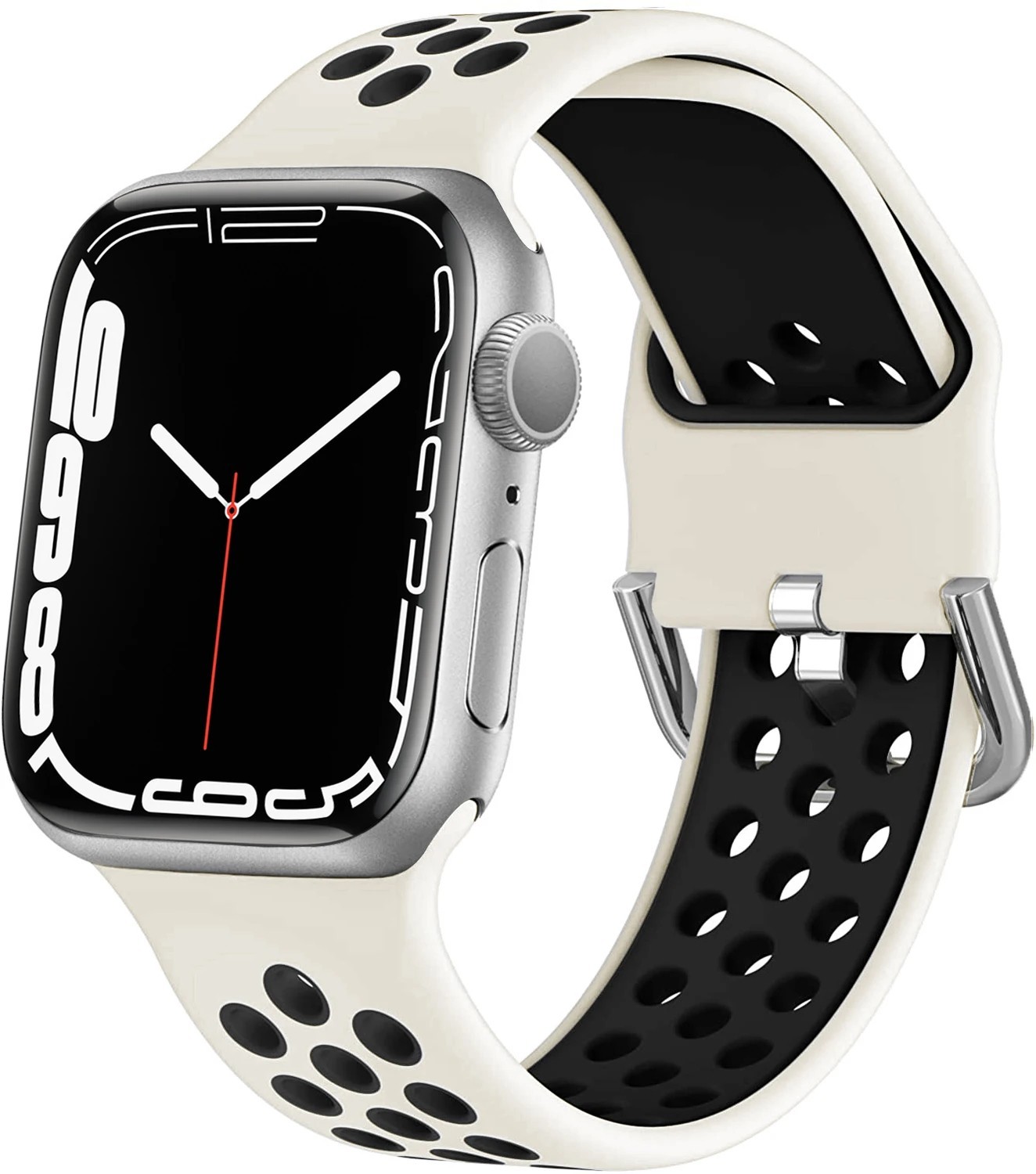 Silicone Sport Strap Band for Apple Watch Series 9 8 7 6 5 4 3 2 1 SE