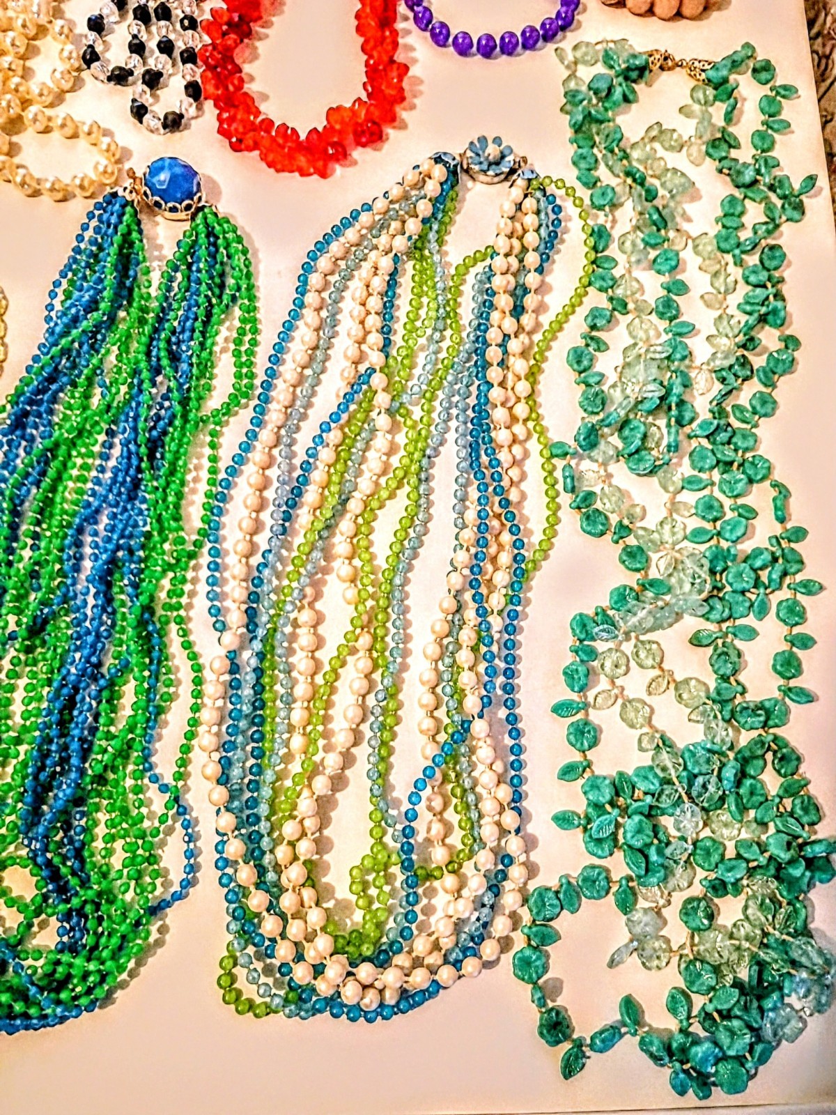Cool Vintage 1960s/1970s Acrylic/Plastic Necklaces Lot of 12