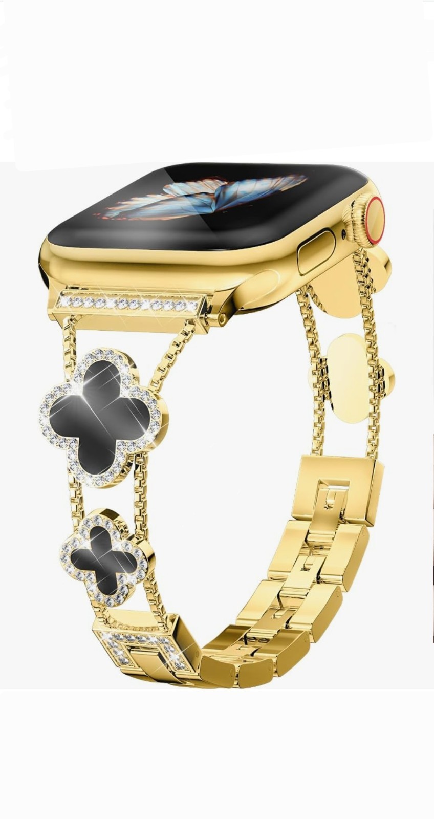 Bling Metal Band Compatible with Apple Watch Bands for Women 41mm 40mm 38mm 42mm