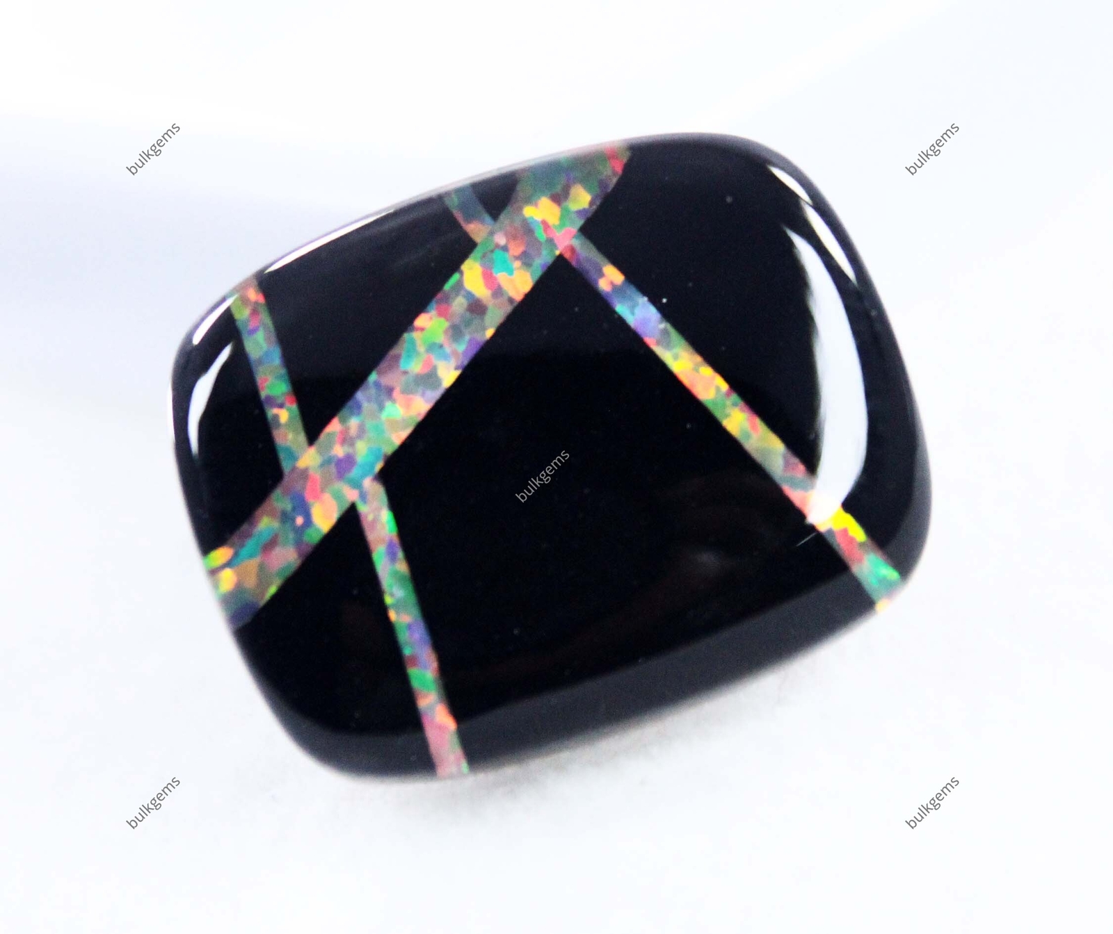 14.85 Ct Natural Doublet Onyx Opal CERTIFIED Multi Color Loose Gemstone