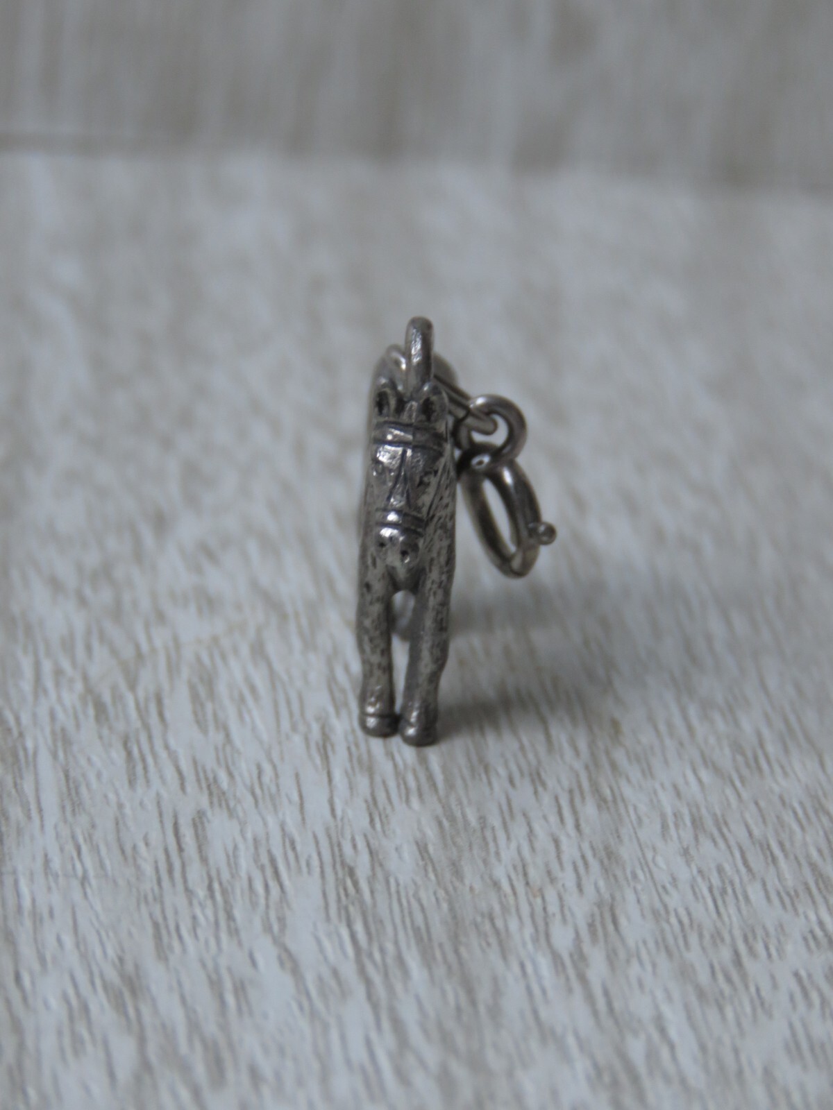 VTG Signed Kinney Sterling Silver Mule Donkey Animal A Bracelet Charm 0.75″
