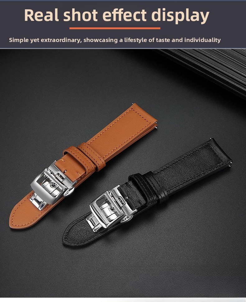 For Jaeger-LeCoultre Curved Quick Release Genuine Leather Watch Strap 19 20 21mm