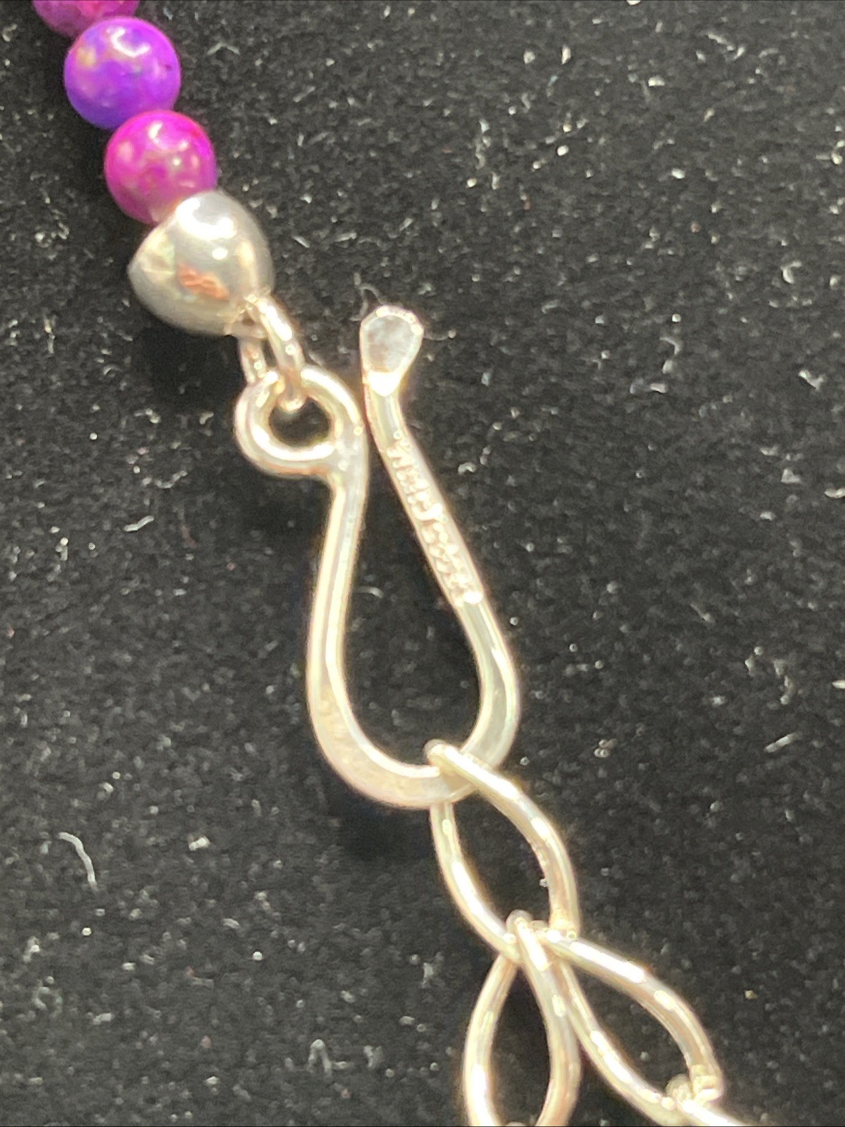New Jay King Mine Finds Purple Turquoise Sterling Signed Necklace & Pendant