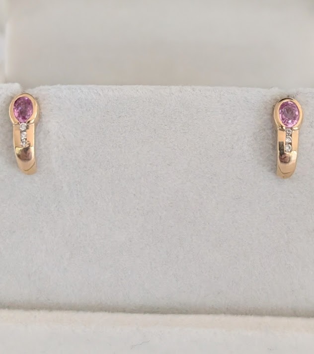 Sapphire & Diamond Earrings 14K 2.3 Grams Retail Price $1399 Make Me An Offer!