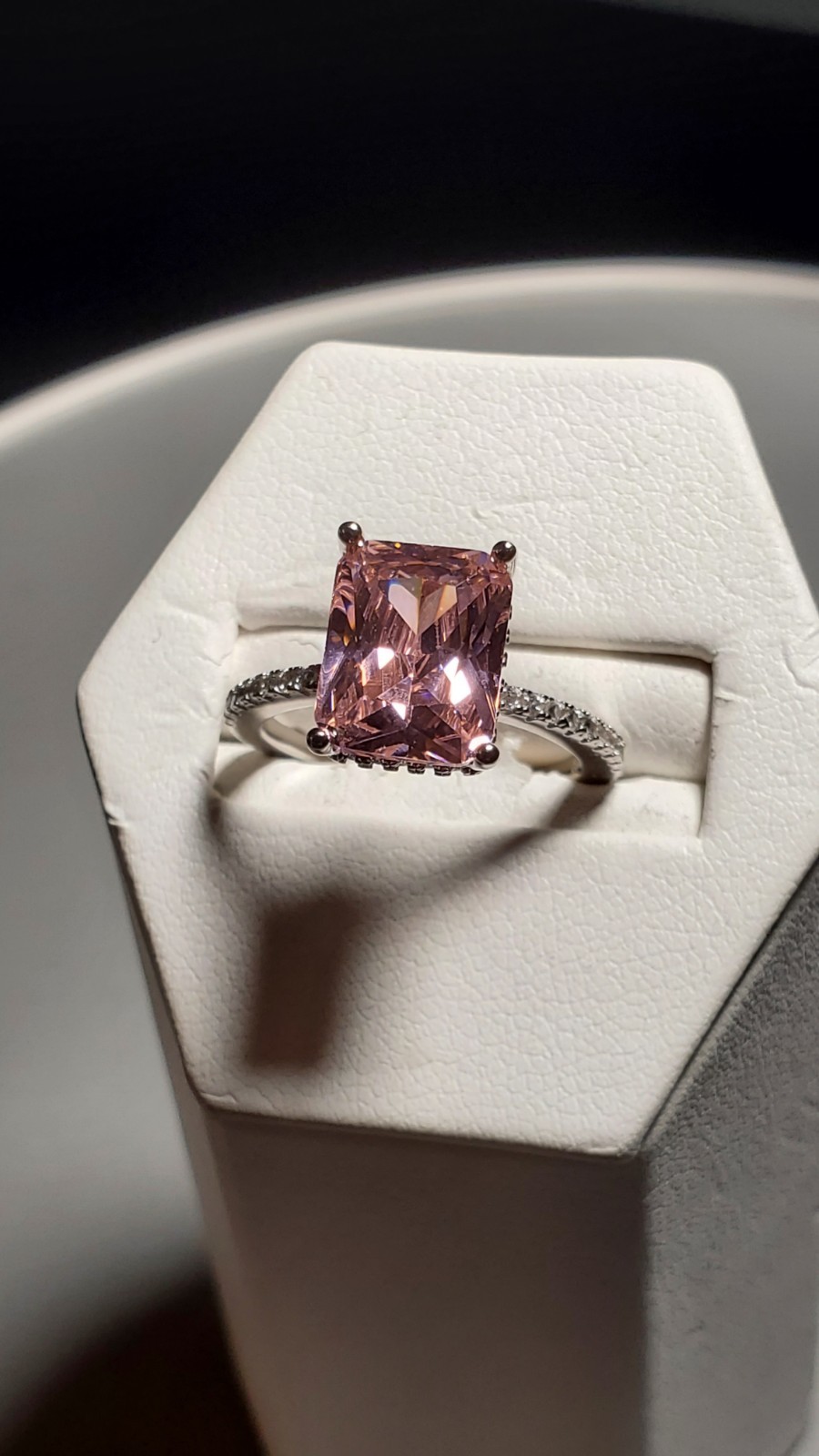 CERTIFIED 4.00 CT LAB GROWN PINK SAPPHIRE 925 STERLING SILVER RING SIZE 5