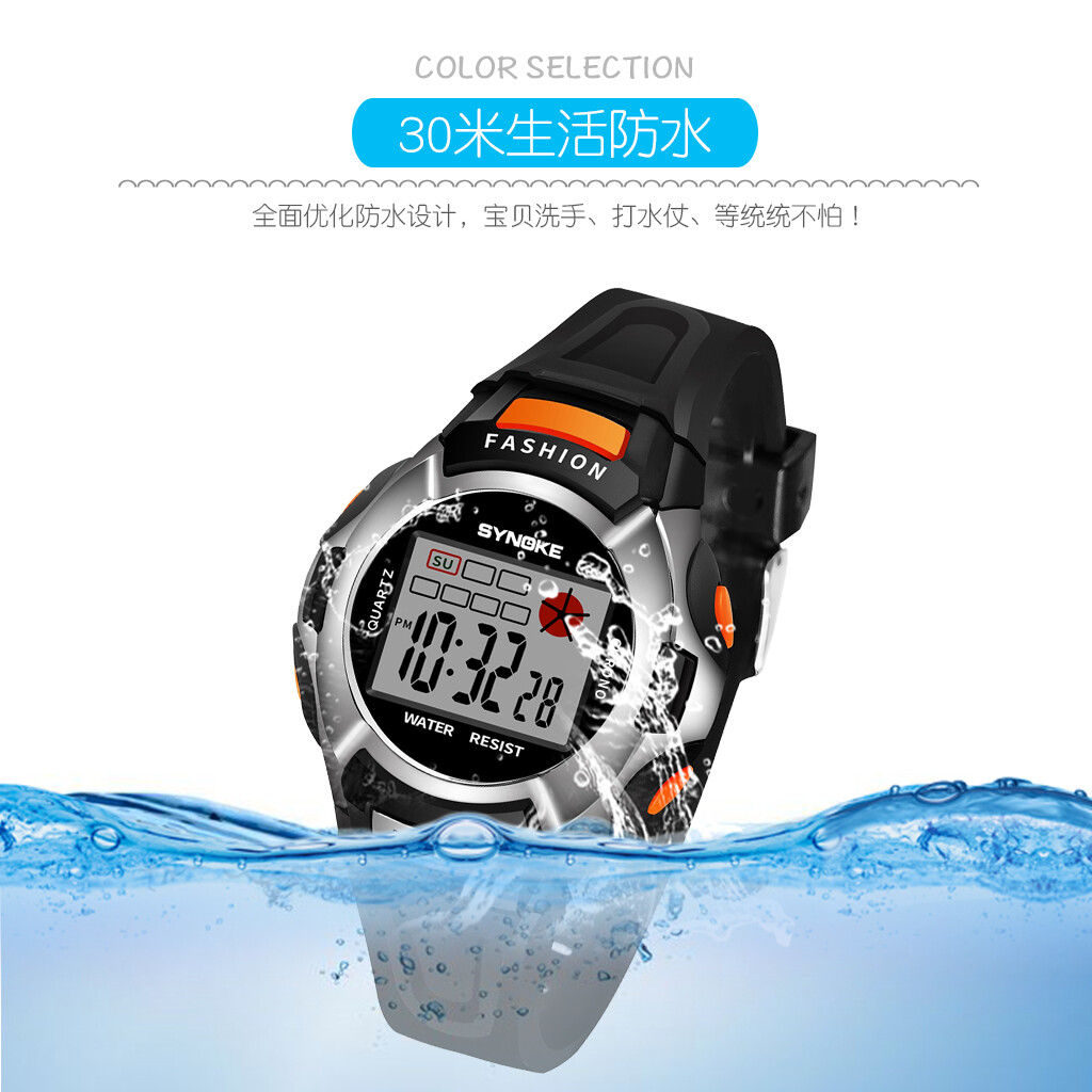 1X Child Boy Girl Xmas Gift Multifunction Sport Electronic Digital Wrist Watch