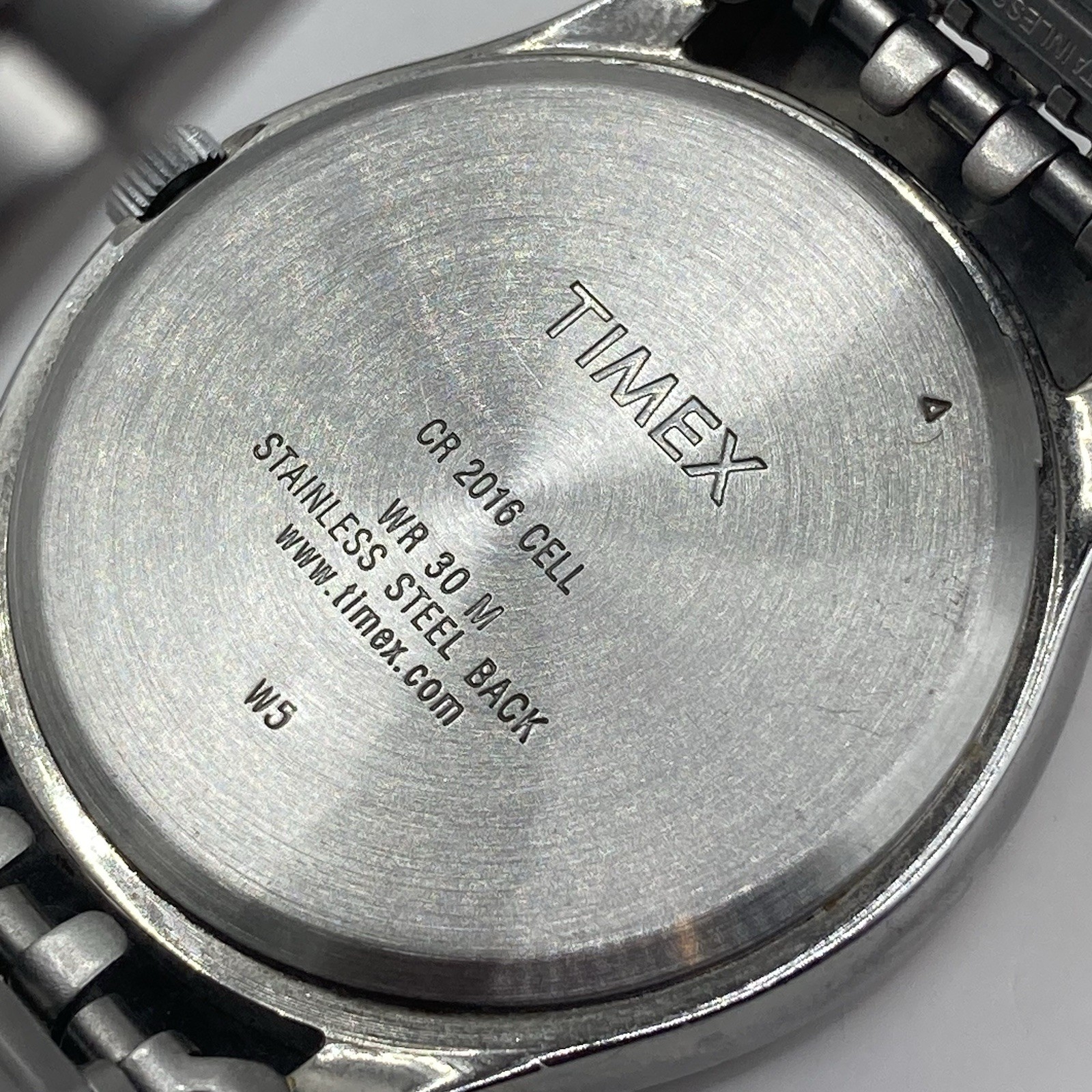 Timex Men’s T2N848 Indiglo Dress Watch Charcoal Gray Brick Dial Date 39mm Silver
