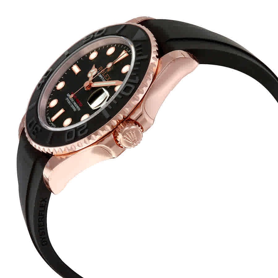 Rolex Yacht-Master 37 Automatic Black Dial 18kt Everose Gold Black Rubber Strap