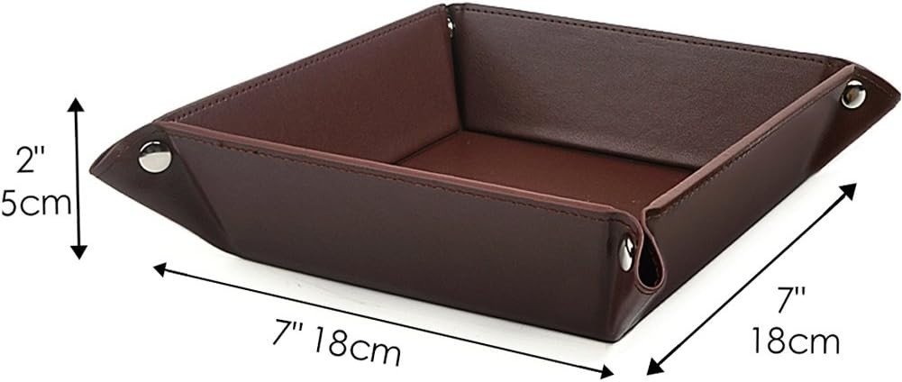 Organizer Keys Phone Jewelry Coin Wallet Lather Tray for Men and Women