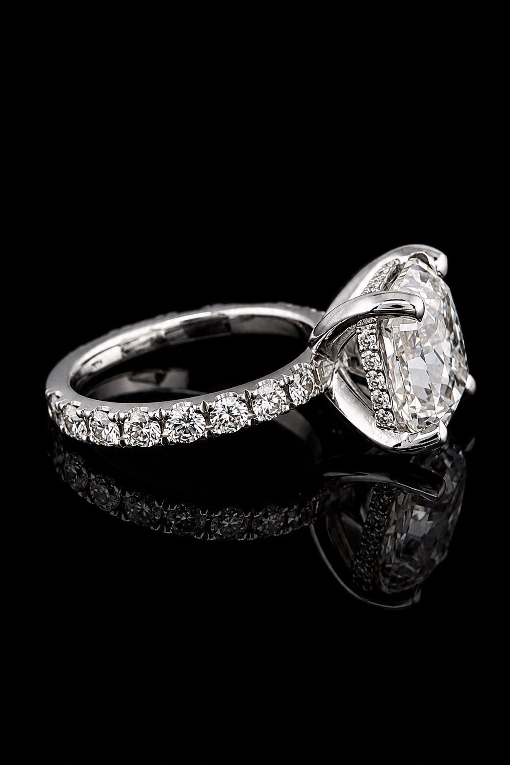 6.50ct Radiant Cut Lab Grown Diamond Engagement Ring