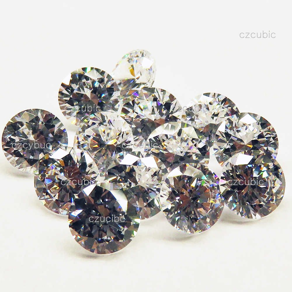 CUBIC ZIRCONIA LOOSE ROUND 2.00 MM-11.00 MM EACH WHITE CZ “AAAAA” SHIP IN U.S.A